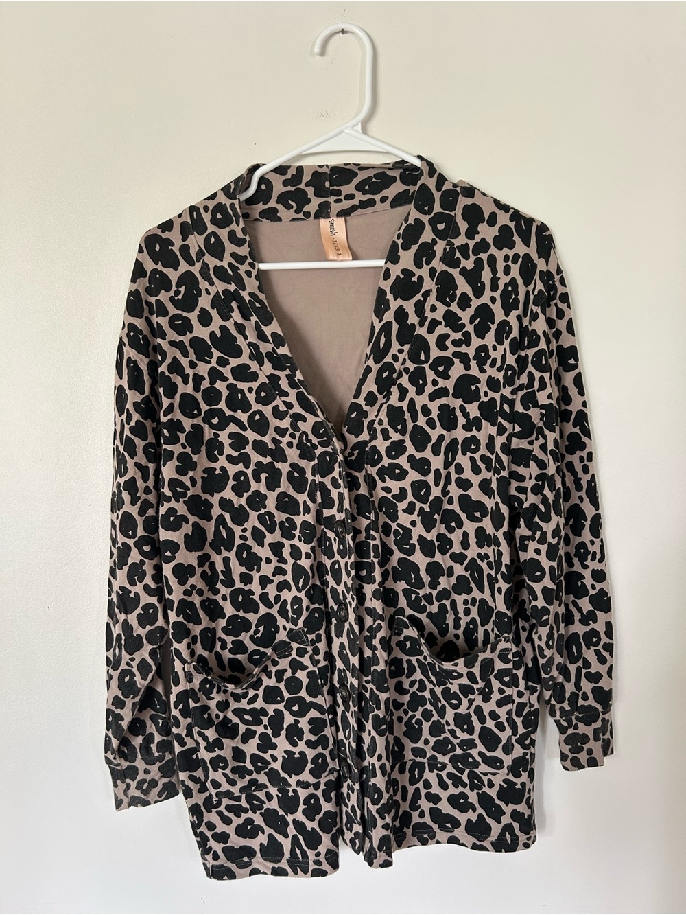 Smash + Tess Leopard Print Everywear Cardigan 2XS Lexi Long Sleeve